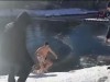 В Симферополе спасли собаку из ледяного пруда (видео)