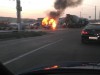 Под Симферополем на трассе сгорел микроавтобус (фото)