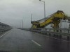 Появились видео столкновения плавкрана с Крымским мостом (видео)