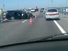 На Крымском мосту разбилась Toyota (фото)