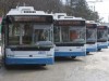 В Крыму побили камнями три новых троллейбуса