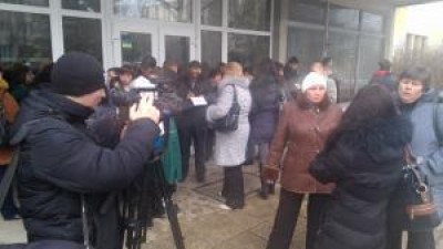В Симферополе на митинг вышли печатники