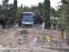 В Алуште автобус без тормозов уничтожил десяток могил (фото+видео)