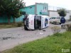 В Крыму снова после ДТП перевернулась скорая помощь (фото)