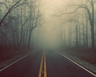 На крымских дорогах туман