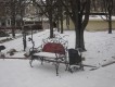 Сквер Дыбенко в Симферполе зимов
