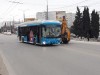 В Севастополе троллейбус столкнулся с трактором (фото)
