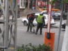 На улице Горького в Симферополе коммунальщики не могут ликвидировать аварию