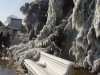 В Крыму после шторма обледенела набережная курортного города