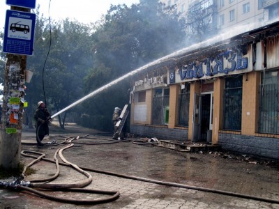 В Симферополе горел супермаркет