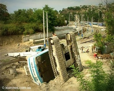 В Крыму упала буровая