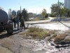 В Керчи в яму провалился "Мерседес"