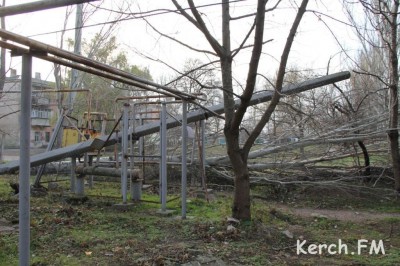 В Керчи повредило газовую трубу