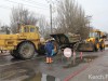 В центре Керчи большой прорыв водопровода, движение затруднено