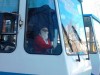 В Крыму Дед Мороз сел за руль трамвая (фото)