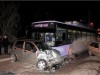 В Крыму легковушка после столкновения вылетела под троллейбус (фото)