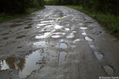 В Украине посчитали площадь разбитых дорог