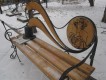 Пушкинская скамья в Крыму в снегу